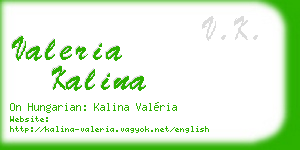 valeria kalina business card