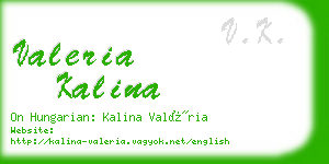valeria kalina business card